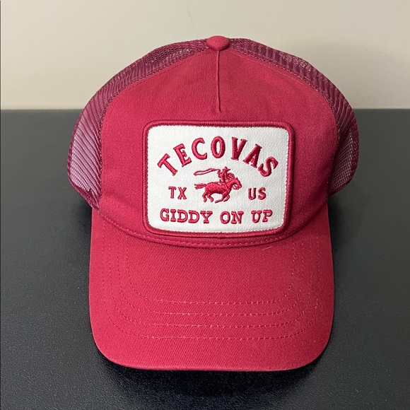 Tecovas Accessories - Tecovas | Burgundy  “Giddy On Up” Trucker Hat